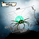 5 Feet Long Halloween Inflatable Creepy Spider with Cobweb and LEDs by LJGDeals