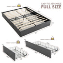 Upholstered Platform Bed Frame with 3 Storage Drawers by LJGDeals