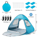 Automatic Pop-up Beach Tent with Carrying Bag-Blue by LJGDeals