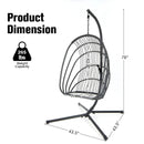 Hanging Folding Egg Chair with Stand Soft Cushion Pillow Swing Hammock by LJGDeals