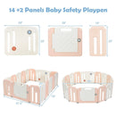16 Panels Baby Safety Playpen with Drawing Board by LJGDeals