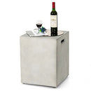 Propane Tank Cover Hideaway Table for Standard 20 Pounds Propane Tank-Gray by LJGDeals