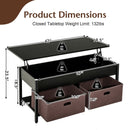 Lift Top Coffee Table Central Table with Drawers and Hidden Compartment for Living Room by LJGDeals