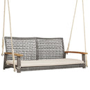 2-Person Patio Wicker Hanging Swing Chair by LJGDeals