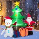 7.2 Feet Inflatable Lighted Christmas Decoration Tree with Santa Claus by DirectDeals