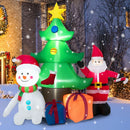 7.2 Feet Inflatable Lighted Christmas Decoration Tree with Santa Claus by LJGDeals