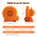 380W Air Blower (0.5HP) for Inflatables with 25 feet Wire and GFCI Plug by LJGDeals