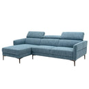105 Inch L-Shaped Sofa Couch with 3 Adjustable Headrests-Blue by LJGDeals
