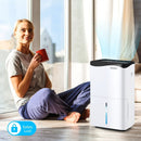100-Pint Dehumidifier with Smart App and Alexa Control for Home and Basements-White by LJGDeals