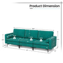 3-Seat Modular Sofa with Storage Pocket and Metal Legs by LJGDeals