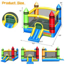 Kids Inflatable Bounce House with Slide and Ocean Balls Not Included Blower by LJGDeals