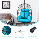 Hanging Folding Egg Chair with Stand Soft Cushion Pillow Swing Hammock by LJGDeals