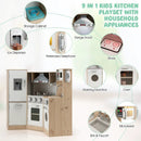 Kids Corner Wooden Kitchen Playset with Cookware Accessories by LJGDeals
