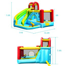 6-in-1 Inflatable Bounce House with Climbing Wall and Basketball Hoop without Blower by LJGDeals