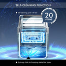 Electric Countertop Ice Maker with Ice Scoop and Basket-Sliver