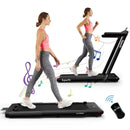 2.25HP 2 in 1 Folding Treadmill with APP Speaker Remote Control by LJGDeals