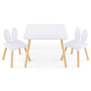 3 Pieces Kids Table and Chairs Set for Arts Crafts Snack Time