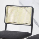 Black Mid Century Rattan Dining Chair (Set of 2)