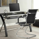 Set of 2 Heavy Duty Conference Chair with PU Leather-Black by LJGDeals