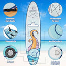 11 ft Inflatable Stand Up Paddle Board Surfboard with Aluminum Paddle Pump by LJGDeals