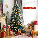 Unlit Snowy Hinged Christmas Tree with Mixed Tips and Red Berries