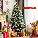 Unlit Snowy Hinged Christmas Tree with Mixed Tips and Red Berries by LJGDeals