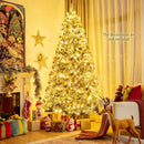 6 Feet Pre-lit Snow Flocked Hinged Christmas Tree with 928 Tips and Metal Stand by LJGDeals
