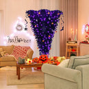 6 Feet Upside Down Artificial Christmas Tree with 270 Purple LED lights by LJGDeals