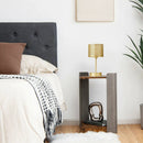 2-Tier Square End Table with Open Storage Shelf for Small Space-Coffee by LJGDeals