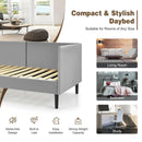 Twin Size Daybed Frame with Sturdy Wooden Slat Support-Gray by LJGDeals