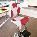 Low Back Boat Seat Folding Fishing chair with Thickened High-density Sponge Padding-Red by LJGDeals