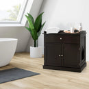 Wooden Cat Litter Box Enclosure with Drawer Side Table Furniture by LJGDeals