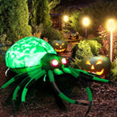5 Feet Long Halloween Inflatable Creepy Spider with Cobweb and LEDs by LJGDeals