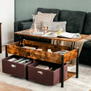 Lift Top Coffee Table Central Table with Drawers and Hidden Compartment for Living Room by LJGDeals
