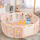 16 Panels Baby Safety Playpen with Drawing Board by LJGDeals