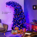 7 Feet Pre-Lit Black Halloween Tree with 8 Flash Modes and 400 Lights by LJGDeals