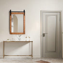30 x 22 Inch Wall Mount Mirror with Wood Frame