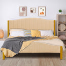 Full/Queen Size Upholstered Bed Frame with Quilted Headboard