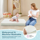 38 x 26 Inch Dual Sided Pack and Play Baby Mattress Pad with Removable Washable Cover-White by LJGDeals