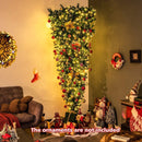 7.5 Feet Pre-Lit Snowy Upside Down Christmas Tree 1100 Tips by LJGDeals