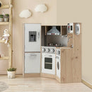 Kids Corner Wooden Kitchen Playset with Cookware Accessories by LJGDeals