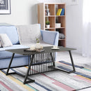 48 Inch Modern Style Coffee Table with Spacious Tabletop for Living Room-Black by LJGDeals