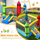 Kids Inflatable Bounce House with Slide and Ocean Balls Not Included Blower by LJGDeals