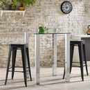 30 Inch Bar Stools Set of 4 with Square Seat and Handling Hole by LJGDeals