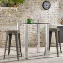 30 Inch Bar Stools Set of 4 with Square Seat and Handling Hole by LJGDeals