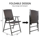 Set of 4 Rattan Folding Chairs by LJGDeals