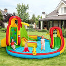 Kid's Inflatable Water Slide Bounce House with Climbing Wall and Pool Without Blower by LJGDeals
