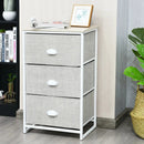 Nightstand Side Table Storage Tower Dresser Chest with 3 Drawers by LJGDeals