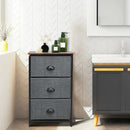 Nightstand Side Table Storage Tower Dresser Chest with 3 Drawers by LJGDeals
