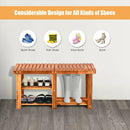 3-Tier Freestanding Wooden Shoe Organizer with Seat by LJGDeals